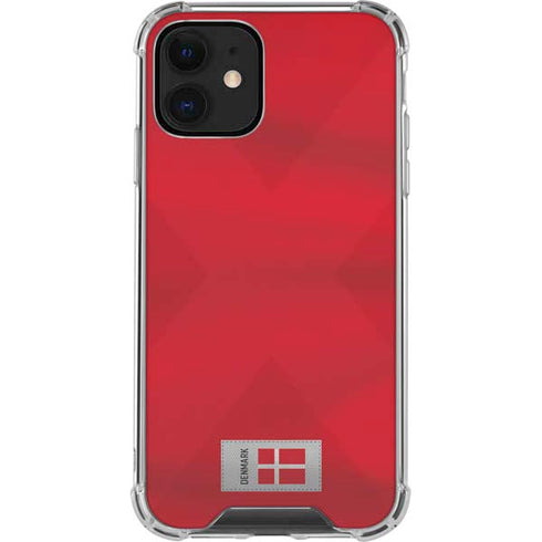 Denmark Soccer Flag iPhone 12 Clear Case